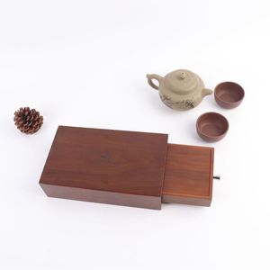 Wooden Jewelry Storage Box Matte Imitation Mahogany <b>1</b>-3L Custom Made For Commemorative Medals Coins - Product Image 4