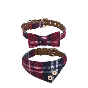 Best selling custom print dog accessories bow tie dog collar