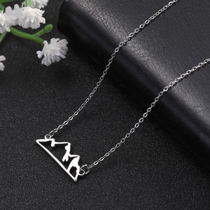 Bijoux géographiques collier pendentif montagne tjny personnalisé - Product Image 3