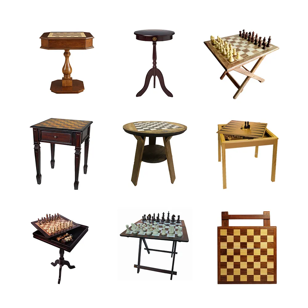 Table d'échecs personnalisable 30 ans de vente directe d'usine divers matériaux et couleurs disponibles