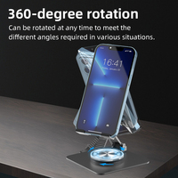 Vente directe d'usine, support de téléphone portable pliable, hauteur réglable, rotation à 360°, design droit et rotatif