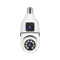 Caméra réseau domestique à double objectif grand angle 360° avec Wi-Fi, mini-alarme et détection de mouvement, option de stockage de données sur le cloud – Offre Spéciale