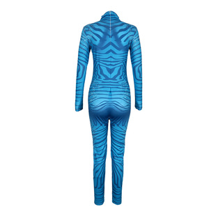 Costume Avatar bleu Na'vi pour enfants, combinaison de cosplay d'Halloween, tenue de scène d'anime pour enfants - Product Image 3