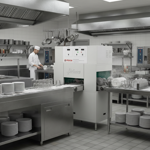 PRCE-400 Full-Automatic <b>Rack</b> Conveyor Dishwasher for Restaurants 192 <b>Racks</b>/Hour Capacity - Product Image 3