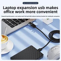 Adaptateur OTG 3.0 Type-C pour USB-C, adaptateur transparent pour smartphones et tablettes, permettant le transfert de données USB 3.0, clés USB
