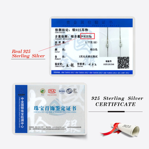 <span class=keywords><strong>Orecchini</strong></span> <span class=keywords><strong>Pendenti</strong></span> RINNITN MOE13 con Moissanite Taglio Rotondo, Placcati in Oro 14K, Argento 925, Diamante Sintetico VVS, Chiusura a Leva Francese per Donne - Product Image 6