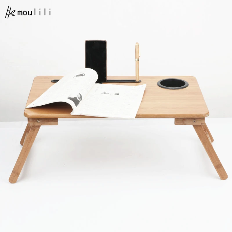 Экологичный Бамбуковый стол для ноутбука, модный дизайн, заводской Пользовательский логотип, детский стол для учебы/столик для ноутбука