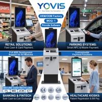 Borne de paiement libre-service sur pied avec écran tactile pour affichage des transactions en magasin de détail