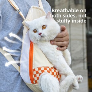 <span class=keywords><strong>Sac</strong></span> à dos de transport pour animaux de compagnie, léger et respirant, avec fenêtre respirante, pour chats et petits chiens, compatible avec les trottinettes et vélos. - Product Image 2