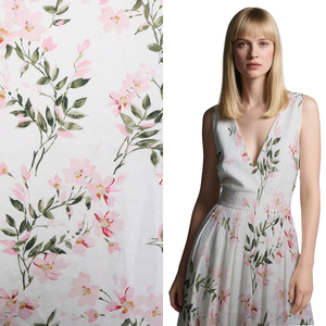 قطن طباعة أقمشة رقمية أنماط الأزهار للربيع/الصيف للبنات والأبنين قمصان بذلات فساتين حقائب - Product Image 5