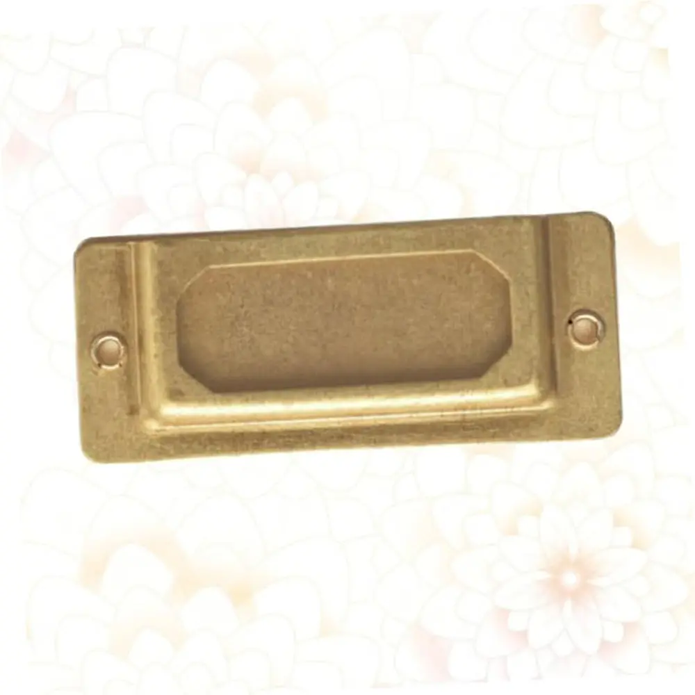 China Factory Customized Metal File Cabinet Tags Vintage Copper Message Card Tag Creative Luggage Tag File Metal Label
