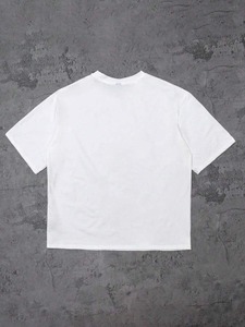 T-shirts surdimensionnés pour hommes, imprimés avec des portraits de tatouages ​​de style street hip-hop - directement de l'usine, personnalisables.F10 - Product Image 3