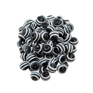 Perline a strisce Ilan Abalorio da 8 mm per la creazione di gioielli - Product Image 2