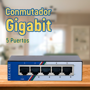 Commutateur Gigabit ELE-GATE 5 ports 1000 Mbps Hub réseau Ethernet pour usage professionnel - Product Image 2