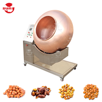 Machine à enrober les noix en cuivre à usage commercial avec système de chauffage, pour caramel ou miel, pour la préparation de noix enrobées savoureuses et de pralines.