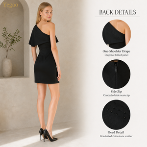 <span class=keywords><strong>Abito</strong></span> <span class=keywords><strong>Mini</strong></span> Drappeggiato Yegao, Vestiti Eleganti per Signore, <span class=keywords><strong>Abito</strong></span> da Compleanno per Donne, Produzione su Ordinazione Diretta - Product Image 2