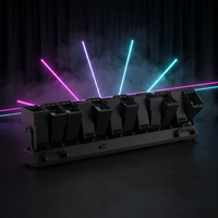 Luz de escenario móvil LED RGBW de 12x60W con efecto de lavado, barra de matriz de haz oscilante, programa automático, control DMX512, Ra90, IP20, regulable, 5000K