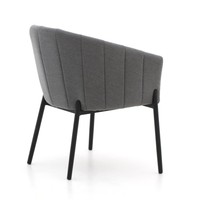 Table et chaises de restaurant en tissu imperméable mobilier d'extérieur en métal ensemble de salle à manger pour hôtel grands fauteuils de jardin avec table