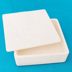 صينية احتراق سيراميك ألومينا 150*150*50 مم 99.5% Al2O3 <span class=keywords><strong>C799</strong></span> مع أغطية تذويب المعادن في المختبر - Product Image 1