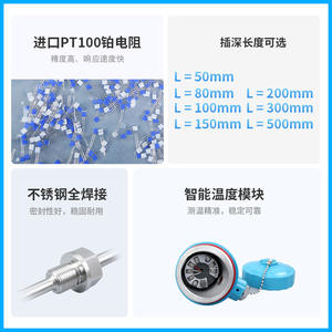 เซ็นเซอร์วัดอุณหภูมิ Pct200b Pt100 4-20Ma ป้องกันการระเบิด -200 ถึง 600 องศาเซลเซียส สำหรับใช้งานในอุตสาหกรรม - Product Image 3