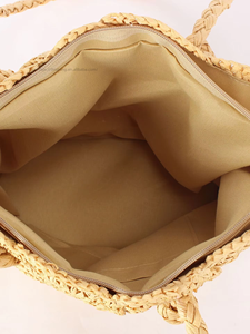 New Fashion Woven Zipper Double Root Two Straps <b>Square</b> Bag Seaside Vacation Daily Leisure All-match Tanjing - Product Image 3