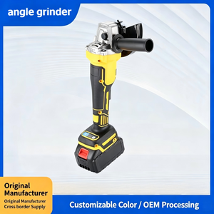 Angle <b>Grinder</b> 125mm Battery Powered Brushed Motor Aluminum Alloy Body Handheld Trigger Switch DIY <b>Grinder</b> for Metal Cutting - Product Image 5