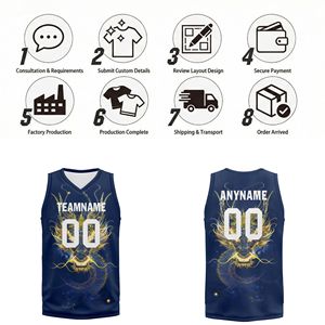 Vochtregulerende basketbaluniformen met gepersonaliseerde drakenprint sportkleding BBJ01-2500622-3 - Product Image 4
