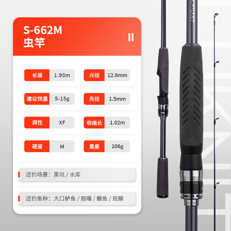 Insect rod straight handle