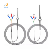 Sonde de température PT100 PT1000 étanche en acier inoxydable, 3 fils, pour contrôleur PID, filetage NPT 1/4 pouce, câble de 1m, RTD