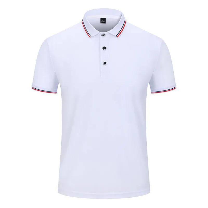 Chemise classique de haute qualité col blanc Fit t-shirts Logo brodé Polo pour hommes