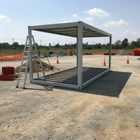 Structure en acier Toppre préfabriquée, conteneur pliable de 40 pieds et 20 pieds, conception de maison de bureau, maison portable, cadre de conteneur détachable