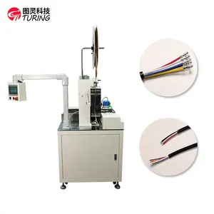 Fully Automatic Sheathed Cable Cutting Stripping Twist Wire Soldering Machine Single Head Dip Tin Terminal Crimping Machine