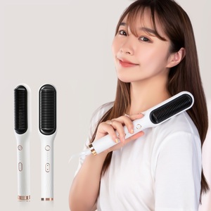 Promotion Cheveux <span class=keywords><strong>Coiffure</strong></span> Styling Accessoires Céramique Fer Cheveux Lissage Brosse À Friser Cheveux Lisseur Peigne US - Product Image 1