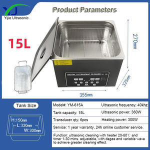 Nettoyeur à ultrasons en acier inoxydable à coque en titane noir de 15 litres pour pièces de <span class=keywords><strong>carburateur</strong></span> Composants de soupape d'injecteurs de carburant - Product Image 3