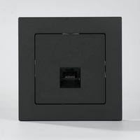 Interruptor de Pared de Diseño Moderno 10A, Interruptor de un Solo Polo y un Solo Contacto de Tacto Suave, Interruptor de Pared Eléctrico de PC Ignífugo
