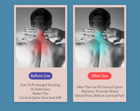 Produit très vendu, masseur de cou intelligent sans fil rechargeable portable EMS