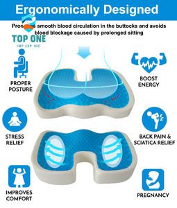 TopOne Premium qualité refroidissement Tpe confortable mousse à mémoire de forme nid d'abeille Silicone Gel coussin de siège - Product Image 3