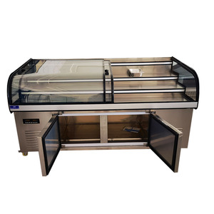 Congélateur commercial à double température de 1.8m réfrigérateur d'affichage en acier inoxydable équipement de <span class=keywords><strong>boucherie</strong></span> équipement de réfrigération - Product Image 5
