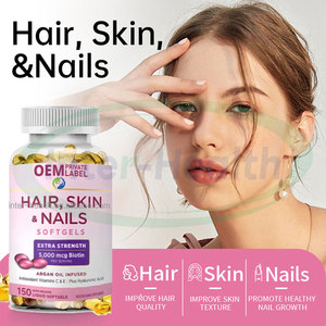 Suplemento para Cabello, Piel y Uñas Ausreson OEM, Vitaminas Blanqueadoras de la Piel, Colágeno, Biotina, Cápsulas Blandas para Cabello, Uñas y Piel - Product Image 3
