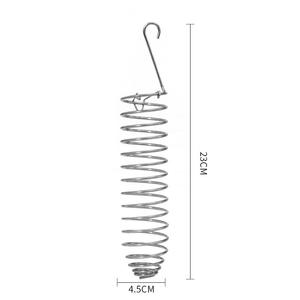الفولاذ المقاوم للصدأ تغذية الطيور شنقا حديقة علف الببغاء حامل الغذاء مع سيخ الخضار سلة فواكه لاستخدام الطيور - Product Image 5