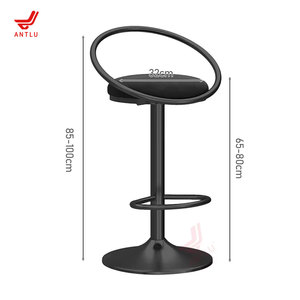 Tabouret de bar pivotant moderne pour la maison, la cuisine, le comptoir, le club, la cave à vin - Product Image 3