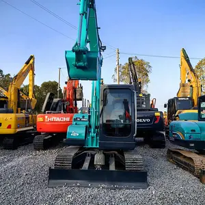 공장 재고 일본산 중고 Kobelco 75 크롤러 굴삭기 7 톤 사용 작은 굴착기