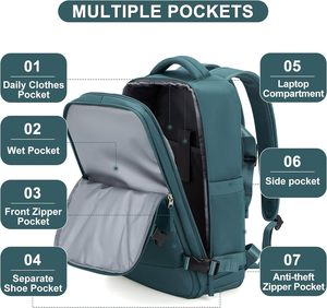 40l Luchtvaartmaatschappij Goedgekeurde Uitbreidbare Rugzak 20 Liter Geborduurd En Hoge Kwaliteit Groothandel Mannen Uitbreidbare Laptop Rugzak - Product Image 3