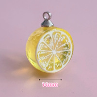 Accessoires de bijoux et de jeu 3D en forme de citron, pendentifs faits main DIY, assortis aux accessoires pour cheveux