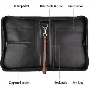 Waterproof Spiral Bound A3 Address <b>Book</b> with Embossed Logo Design PU Leather Cover - Product Image 4