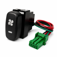 Interrupteur à bascule 12V 24V avec éclairage LED pour ventilateur de refroidissement, interrupteur marche/arrêt avec faisceau de câblage pré-câblé pour UTV, ATV, camion, bateau