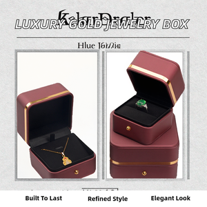 New Light Luxury European Style Gold Edge Square Wedding Jewelry <b>Necklace</b> Bracelet Packaging <b>Gift</b> <b>Box</b> - Product Image 3
