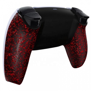 Empuñaduras para mando de videojuegos, carcasa de repuesto de goma, color rojo y negro, carcasa trasera para mando de <span class=keywords><strong>PS5</strong></span>, venta al por mayor - Product Image 4