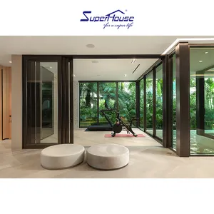 Aluminum Door Price Superhouse Sliding Glass Doors NFRC Standard Customized Design Heat Insulated Aluminium Alloy Sliding Glass Door For Sale