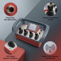 Télécommande sans fil industrielle étanche IP67, portée 500 m, pour grue hydraulique, système radio 12V 24V